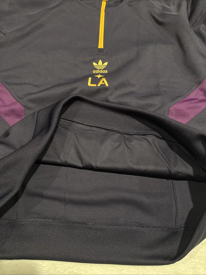 Adidas Para Hombres Los Angeles Galaxy Originales Media Cremallera Crew Sudadera Jersey XL MLS Foto 3 de 4