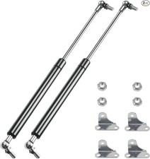 2 Pcs Gas Struts 15 Inch 120 lbs Prop Shock Lift Springs Rod with L Mount Bracke