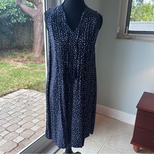 Old Navy Navy Dress with White Spot Print