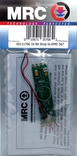 HO MRC 00111706 DC / DCC SOUND DECODER 16 BIT DROP IN EMD 567