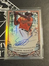 SAMUEL BASALLO 2024 Bowman Sterling Prospect Refractor Auto /150 Orioles RC
