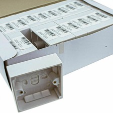 Image of [20 PACK] Surface Mount Back Box Pattress Box 1 Gang 25mm Trade Pack