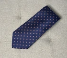 Brooks Brothers Men’s Navy Silk Floral Tie Stain Resistant Italy Made in USA NWT