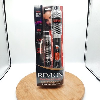 Revlon Perfect Heat Ceramic Hot Air Styler Round Hair Brush Curling Iron NEW