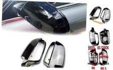 Car Rearview Mirror Covers Caps - 1 Pair - Black (B8.5) - Au-di A4
