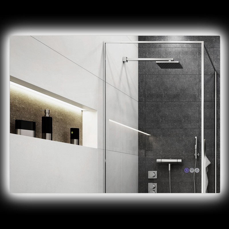 HOMCOM 47 x 35 Inch Dimmable LED Bathroom Mirror w/ Infinite Color Temp