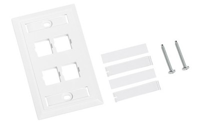 Commscope M14L-262 4 Port M-Series Flush Mount Faceplate White Uniprise Systimax