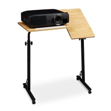 Laptoptisch Rednerpult mit Rollen Notebook Beistelltisch mobil 4 Rollen neigbar