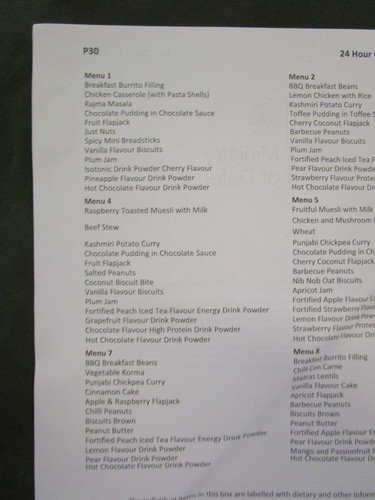 2024 MENU British Army 24 Hour Ration Pack - MRE - Camping and Hiking ...