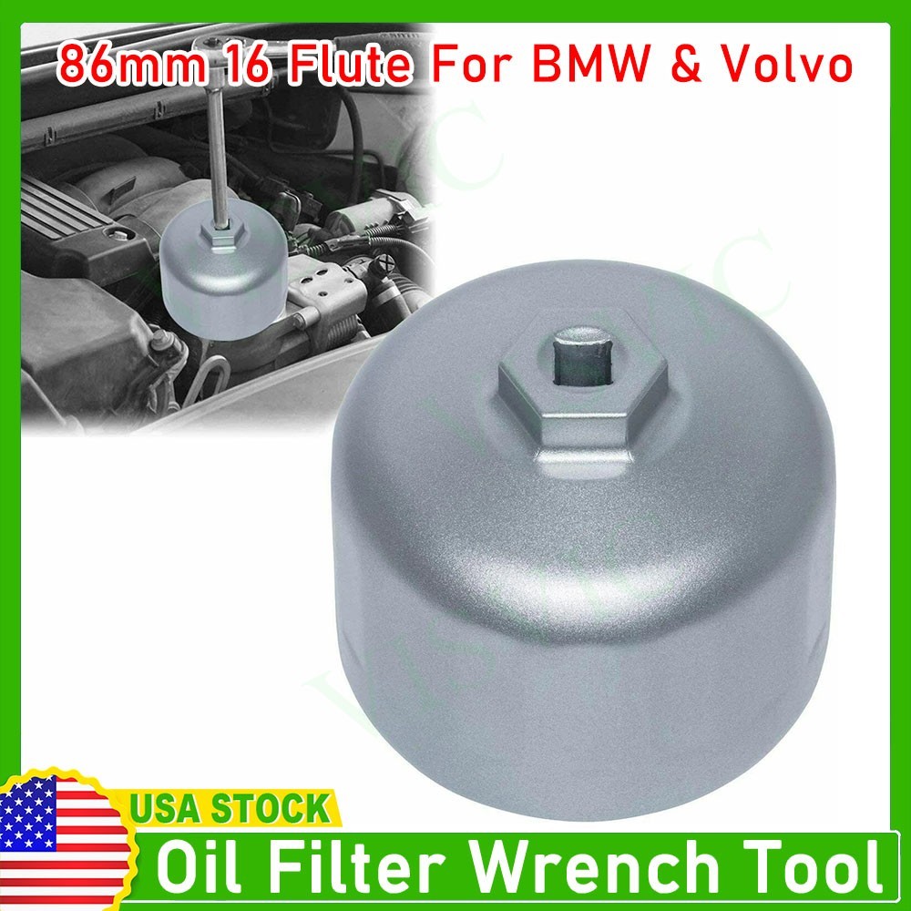 Chiave A Bussola Per Filtro Olio 86 Mm 16 Scanalature - Compatibile Con Volvo SL E BMW N54 N55 N52, Realizzata In Lega Di Alluminio - 2