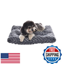Amazon Basics Cat Dog Bed  Crate Pad, Machine Washable, Indoor, 23"x18"