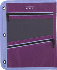 Pencil Pouch, Pen Case, 3-Pocket Zipper Pouch, Fits 3-Ring Binder, Storage Organ