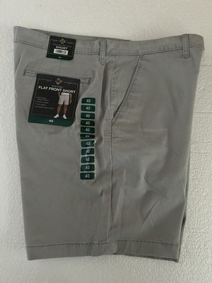 Members Mark Everyday Short Men s Size 40 Beige Shorts Flat Front 9  Inseam New