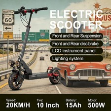 APP-Controlled 25MPH Dual-Shock Scooter - Adult Xmas/Birthday Must-Have 10"