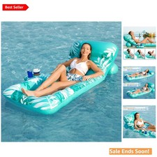 Ultimate Inflatable Lounger with Adjustable Backrest - 75" Large Float
