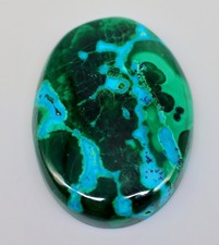 40 Ct 6X21X29 mm Top Crisocola Natural Malaquita Ovalado Cabujón Piedra Preciosa PF-178