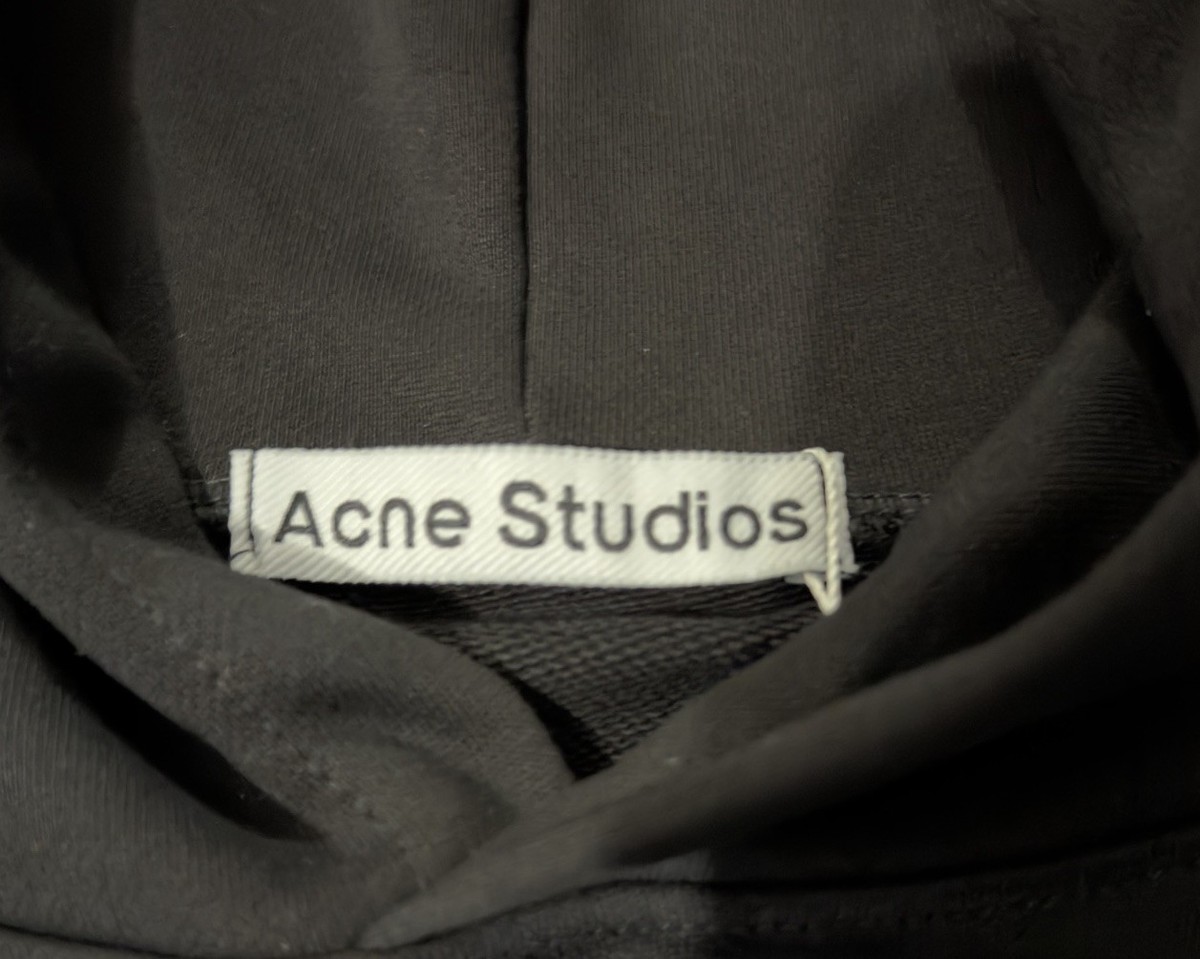 Acne Studios Stockholm 1996 Logo Hoodie Black Pullover Oversized Unisex - Size L View 3
