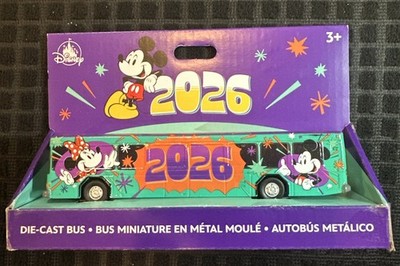 Disney ミッキーマウス2018年10ユーロ petite reine 2026 Disney Parks Diecast Bus Transport Toy Dated Year Mickey