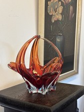 Vintage Italienische Murano Glasschale Obstschale Organisch 70er Jahre