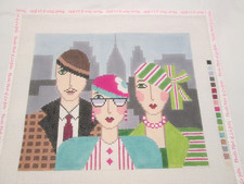 3 FRIENDS-LEE-HANDPAINTED NEEDLEPOINT CANVAS