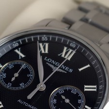 Longines Master Collection Black Dial L2.669.4.51.6 Men's Watch Automatic 43.7mm 4