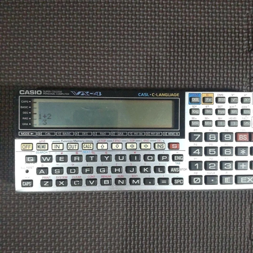 CASIO VX-4 mini Pocket Personal Computer Calculator Tested Working Japan - Image 2 of 4