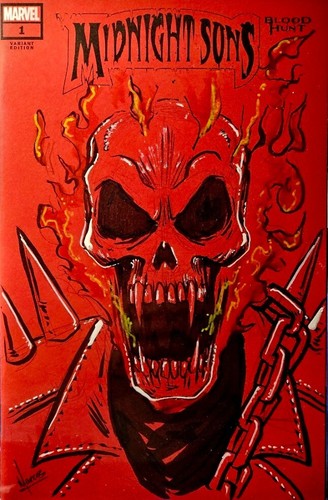 Midnight Sons Blood Hunt #1 Blank Vampire Ghost Rider by Marcos Medina CGC 9.8 - Picture 2 of 2