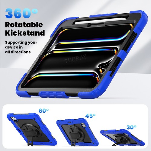 Für iPad 5/6/7/8/9/10 Gen Air 4 5 6 Pro 11 13 Hybrid Outdoor Tasche Gurt Hülle - Bild 10 von 225