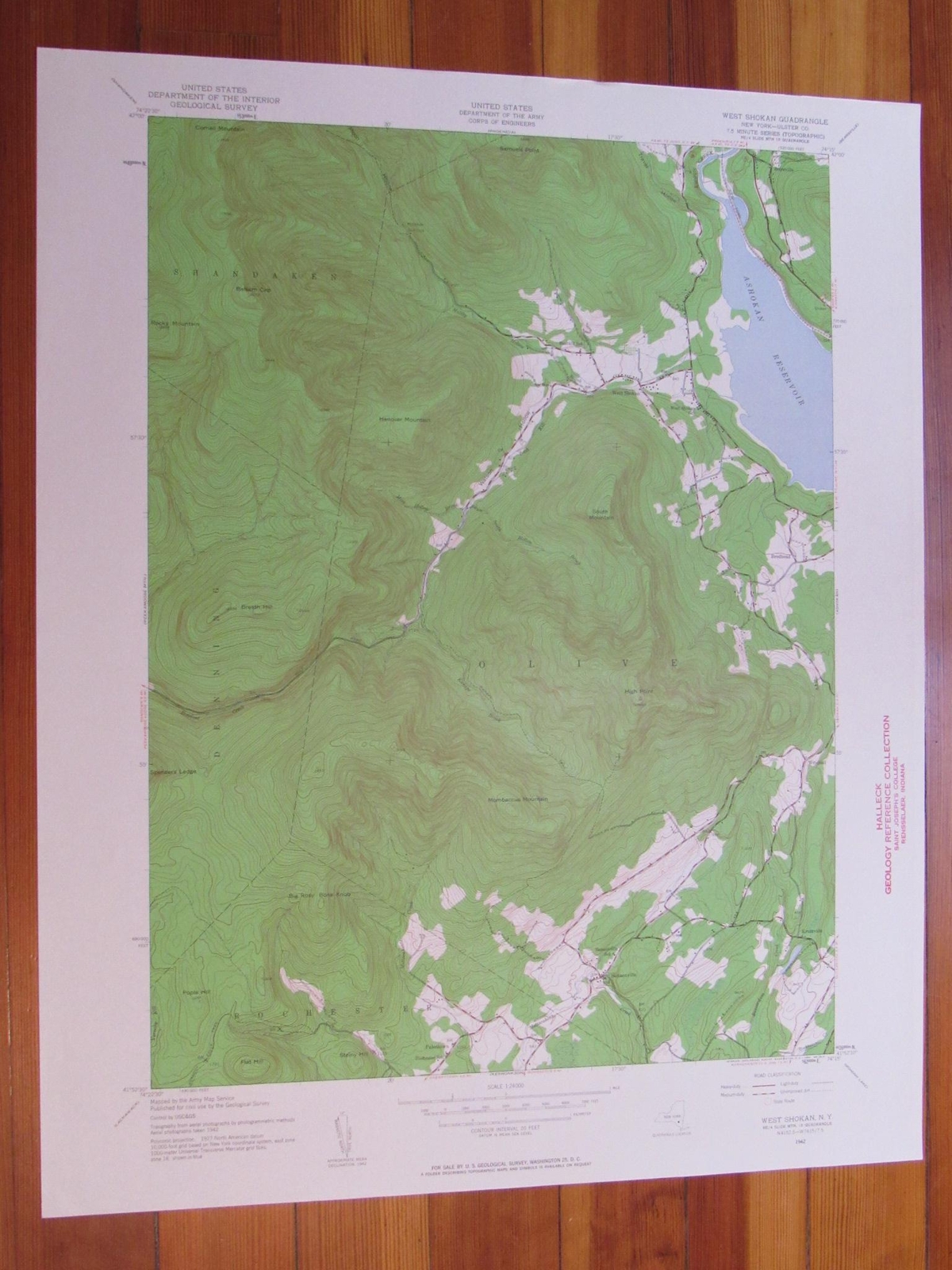 West Shokan New York 1960 Original Vintage USGS Topo Map eBay