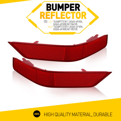 Right Rear Side Bumper Marker Reflector For 2017-2020 Nissan Rogue – Red, ABS, 3-Year Warranty