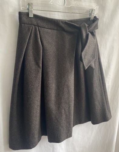 MACHKA Brown Wool Pleat Skirt Lined Size EU 40 - 第 2/4 張圖片
