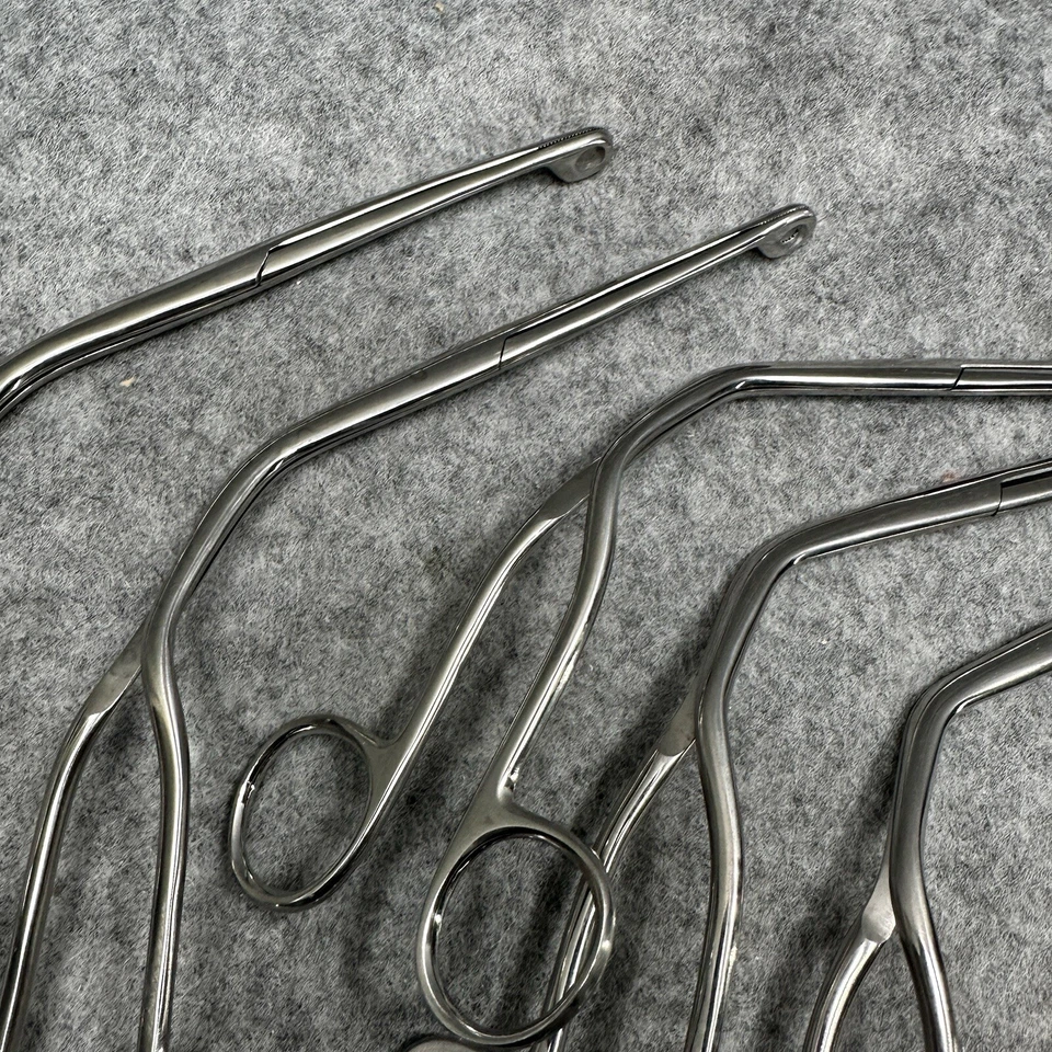 Magill Curved Bent Forceps Set of 5 Adult Size Anesthesia Surgical Instruments - Image 3 of 4
