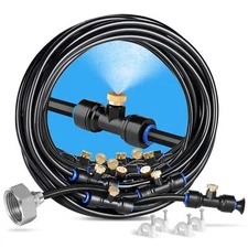 98ft Outdoor Patio Water Mister Mist Nozzle Misting Cooling System Fan Cooler US
