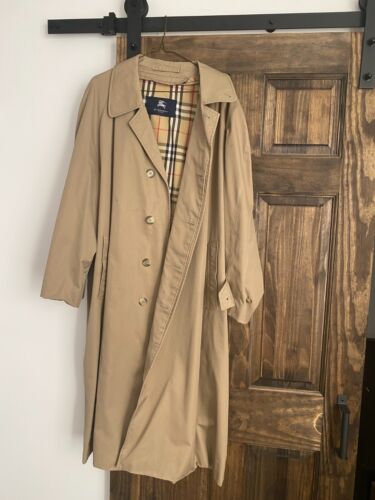 80s Vintage Burberry Tan Trench Coat. Womans 50 R. Pre-owned | eBay