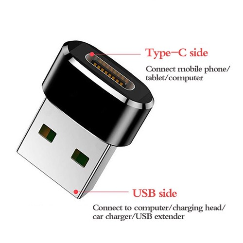 2 PACK Type-C female to USB male OTG adapter PD fast charge data cable new u - Zdjęcie 4 z 7
