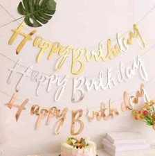 Happy Birthday Wimpel Banner Rosegold Party D...
