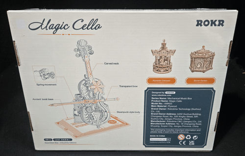 ROKR Mechanicle Music Box Magic Cello New Sealed - Picture 2 of 2