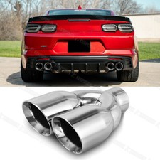 2.5 In 3.5 Out Quad Exhaust Tip Stainless For Chevrolet Camaro Ss Zl1 2010-23