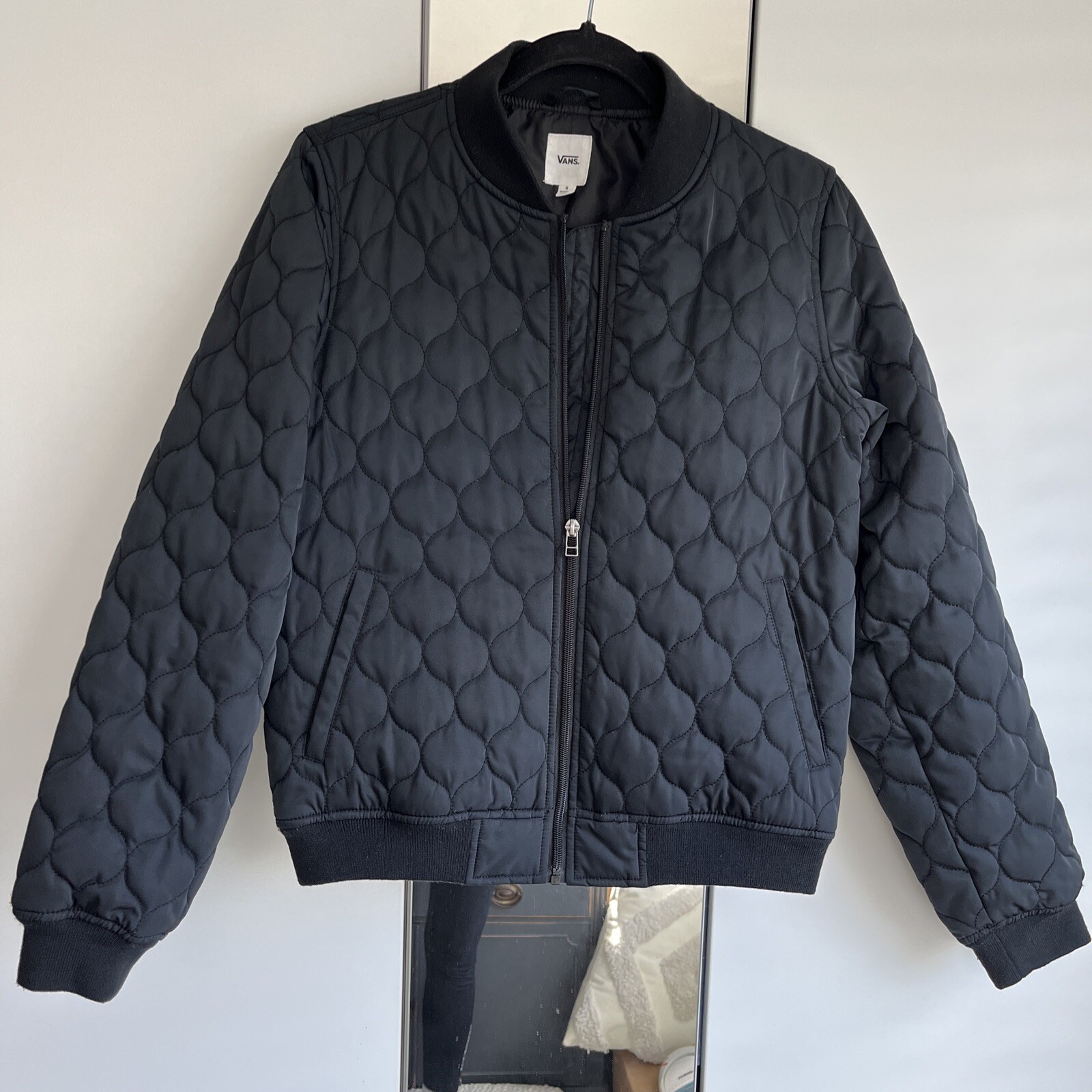 VANS off the Wall Quilted Herringbone Bomber Jacket Coat Small