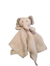 Elephant Baby Lovey Knit Plush Comfort Security Blanket Grey