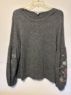 Grey cottage core long sleeve top 2 XL (20) cottage core Bohemian comfortable