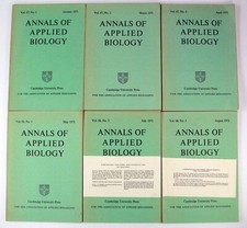 Annals Of Applied Biology 1971 Komplette Samm...