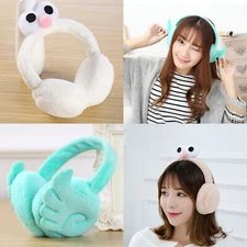 Women Girl Lovely Earmuffs Fur Foldable Cute Faux Soft Fluffy Ear Cap