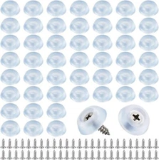 Rubber Feet 50pcs Cutting Board Feet Non Slip Bumpers with Stainless Steel Sc...