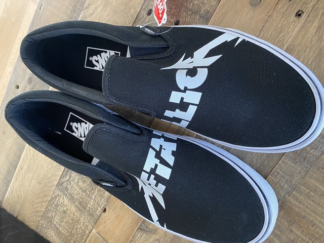 vans slip on checkerboard black and grey