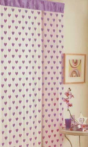 Lujo Corazones Puerta Cortina Ventana Habitación Divisor Ciego Borla Pantalla Mosca 90x200cm Foto 3 de 4