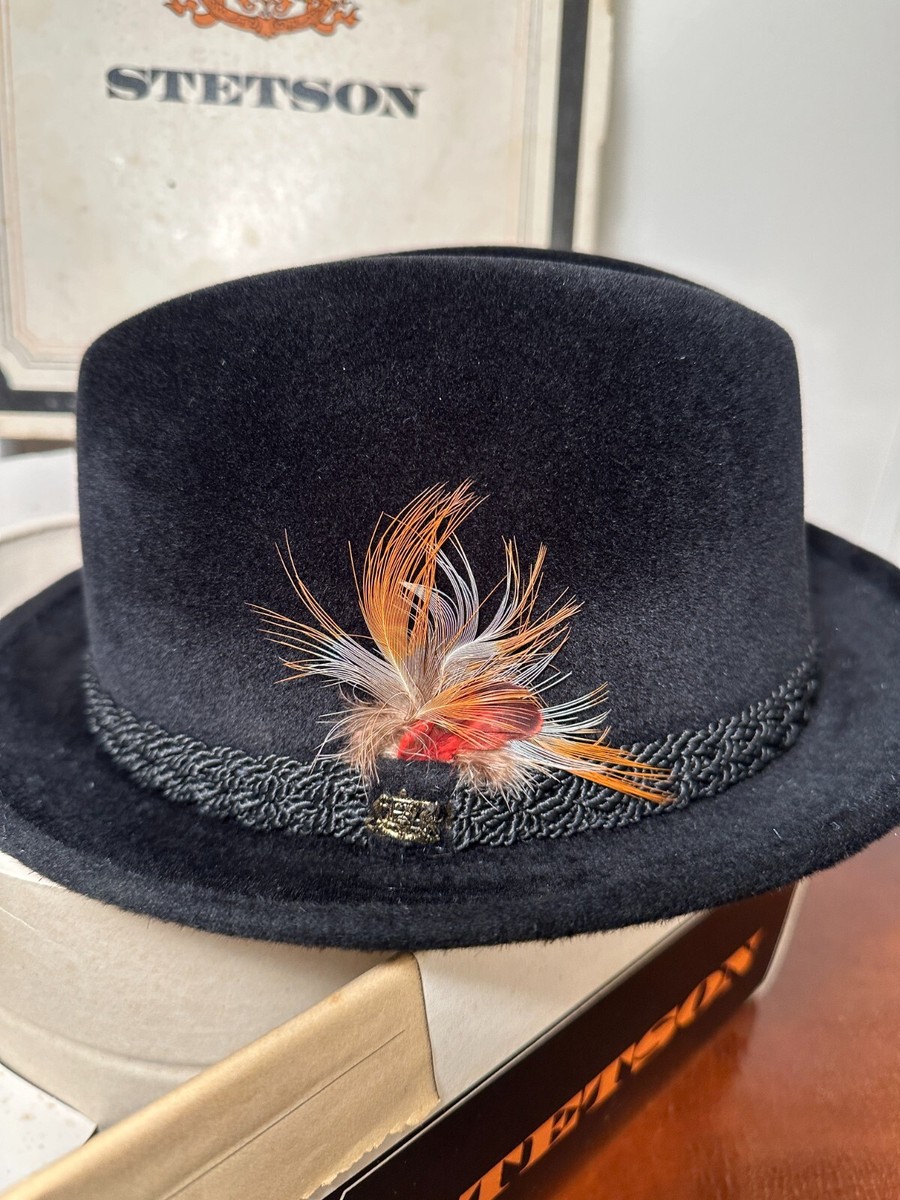 Vintage STETSON Sovereign Black Felt Men's Size Large Fedora Vintage STETSON Sovereign Black Felt Men's Size Large Fedora