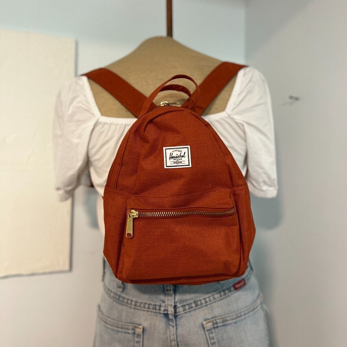 Herschel Supply Co. Nova Mini Crosshatch Backpack 9L Burnt Orange
