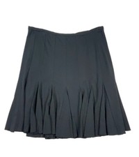 Express black A-line skirt with a pleated godet hem Size 6