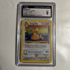 Pokemon Dragonite Fossil 1st Edition Holo Rare #4 Mint CGC 9